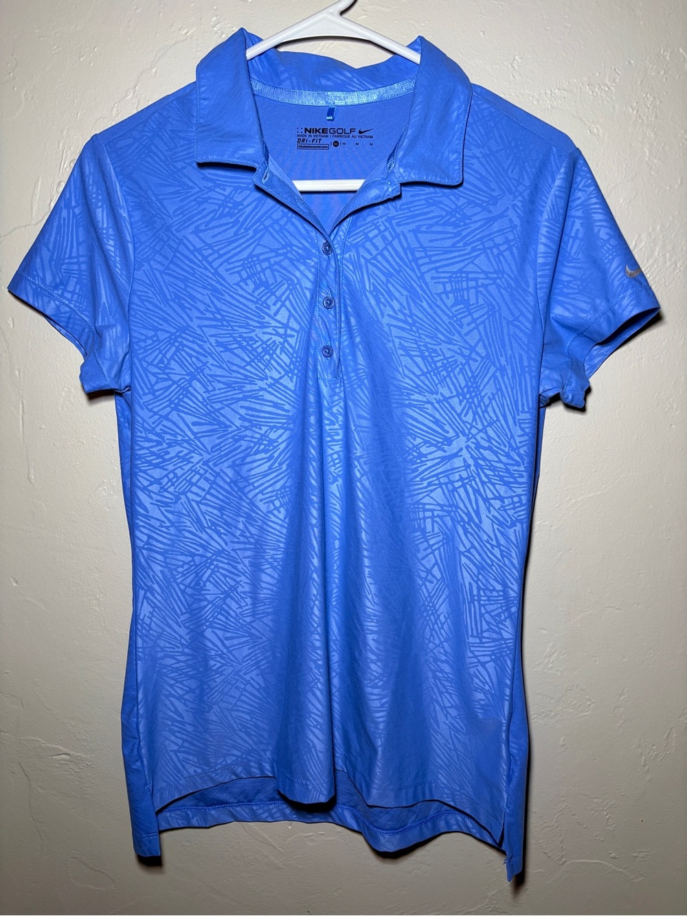 Nike Golf Women's M Blue Dri-FIT Breathe Jacquard Polo Shirt 686647